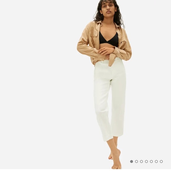 Everlane Pants - Everlane Slim Straight Leg Crop in Bone Size 0